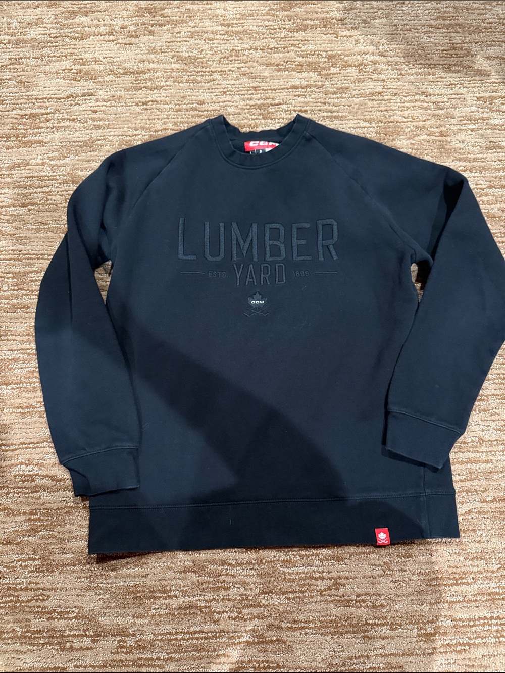 CCM Black Lumber Yard Embroidered Crewneck
